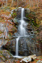 Long exposure of small mountain Waterfall