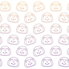 background of cute lion pattern, vector illustration