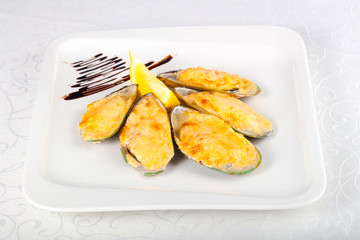 Baked mussels