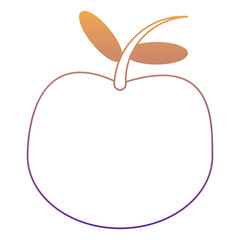 apple fruit icon over white background, vector illustration