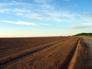 Fototapeta na wymiar Plowed field