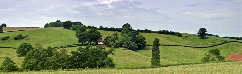 Paysage rural de la côte Chalonnaise.