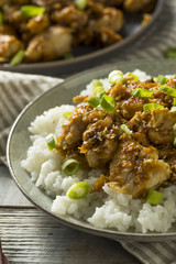 Homemade Sesame Chicken and Rice