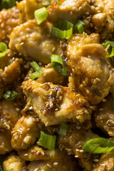 Homemade Sesame Chicken and Rice