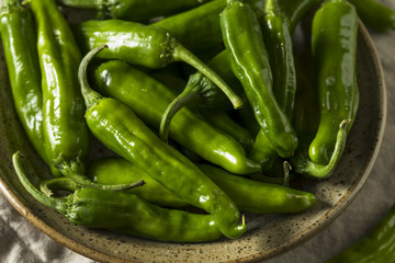 Raw Green Organic Shishito Peppers