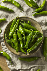 Raw Green Organic Shishito Peppers