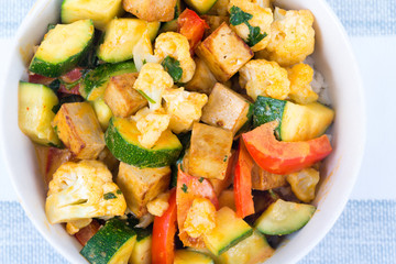 curry tofu bowl