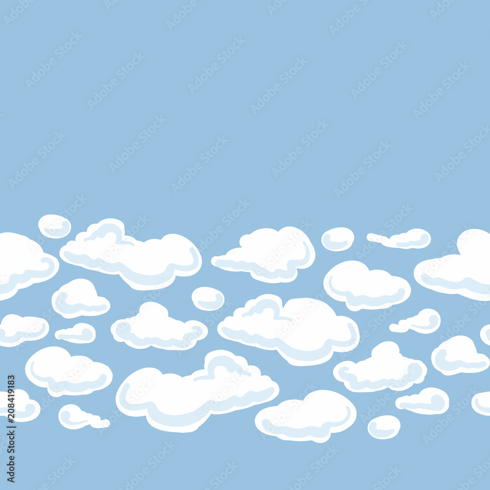 Aufkleber clouds background, seamless pattern for your design