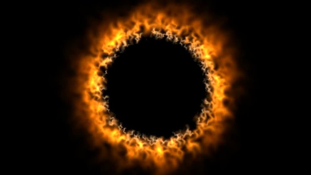 Fiery corona animation with copy space in 4K