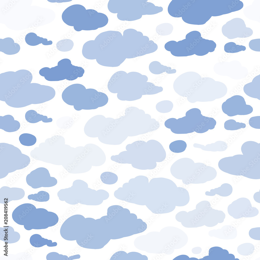 Aufkleber clouds background, seamless pattern for your design