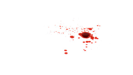 blood splashes isolated on white background