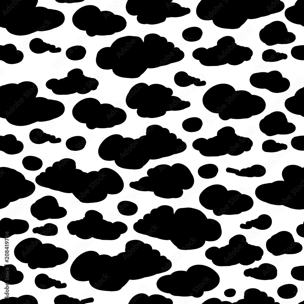 Aufkleber clouds background, seamless pattern for your design