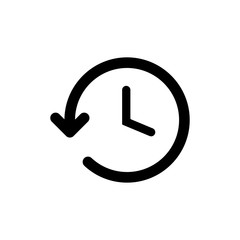 History vector icon, time back symbol. Simple illustration for web or mobile app