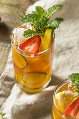 Sweet Refreshing Pimms Cup Cocktail with Fruit