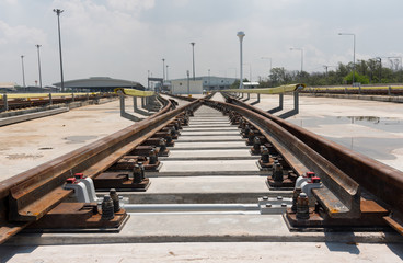 railway track, Construction of railway tracks, railway turnout