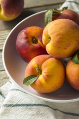 Fototapeta na wymiar Raw Organic Orange Peaches