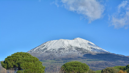 Vista panoramica del vulcano Vesuvio, Napoli