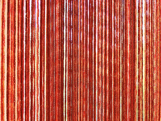 Background - curtains of threads on the window.