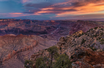 Fototapeta na wymiar Grand Canyon sunrise at Desert View