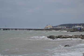 Storm on the Black sea (Russia, Krasnodar region, Tuapse).