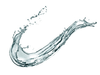 Water splashing isolated on white background