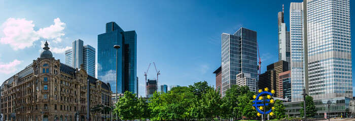Frankfurt skyscrapers in the city