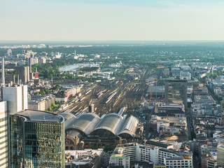 Frankfurt skyscrapers in the city