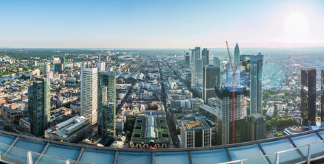 Frankfurt skyscrapers in the city