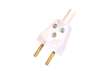 Electric plug isolated on white background
