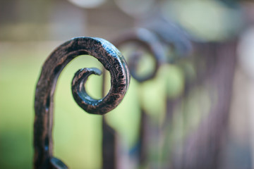 Wrought iron fence