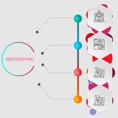 Set of business and finance icons.Trendy flat line icon pack .Ve