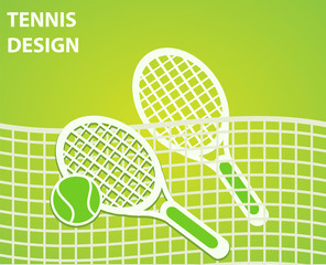 tennis sport design with rackets and ball, vector illustration eps10 graphic