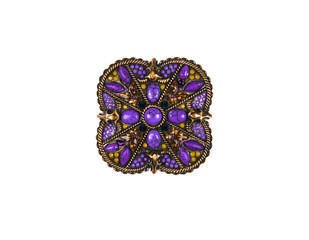 brooch with semiprecious stones