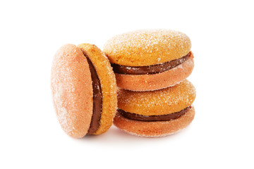 Shortbread cookies of different shapes with stuffing and without