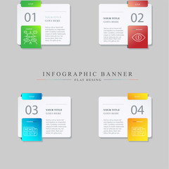Fototapeta premium Set vector line icons in flat design business, finance and accounting with elements for mobile concepts and web apps