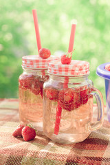 Освежающий летний напиток домашний лимонад с клубникой