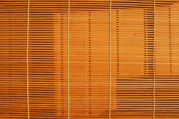 Yellow bamboo blinds