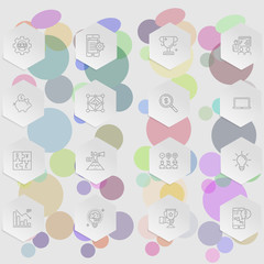 Set vector line icons in flat design business, finance and accounting with elements for mobile concepts and web apps
