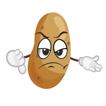 cute potato character. cartoon vector illustration