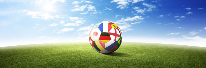 Ball auf dem Fussballplatz