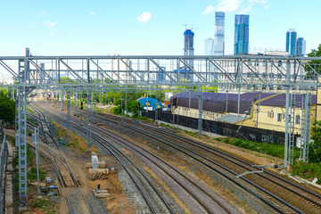 Fototapeta premium railway in moscow 2018
