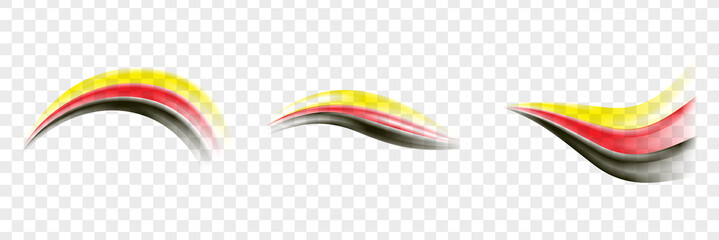 Abstract brush German flag - Transparent brush German flag. Set German flag.