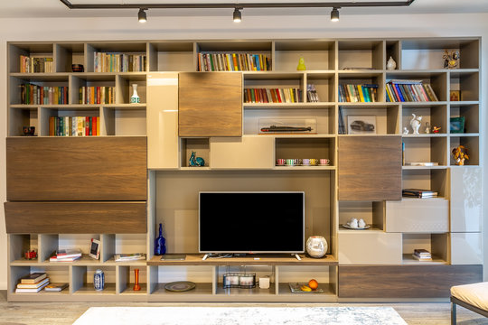 Book Shelf With Tv