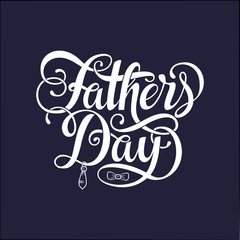 Happy fathers day vector typography. Vintage lettering for greeting cards, banners, t-shirt design.
