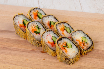 Tempura roll with crab