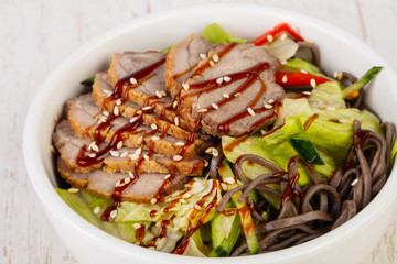 Salad with duck breast
