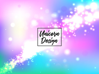Colorful abstract background. Cute galaxy fantasy bright candy background. The unicorn in pastel color sky with rainbow. Sky vector illustration