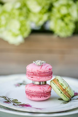 Wedding rings on macaroons