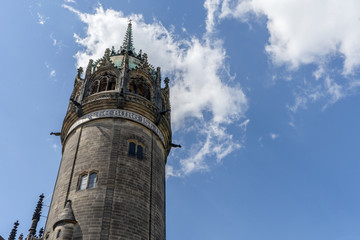 Fototapeta na wymiar castle church in the Luther city Wittenberg 