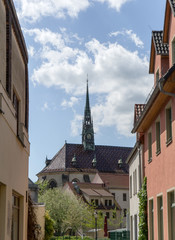 Fototapeta na wymiar castle church in the Luther city Wittenberg